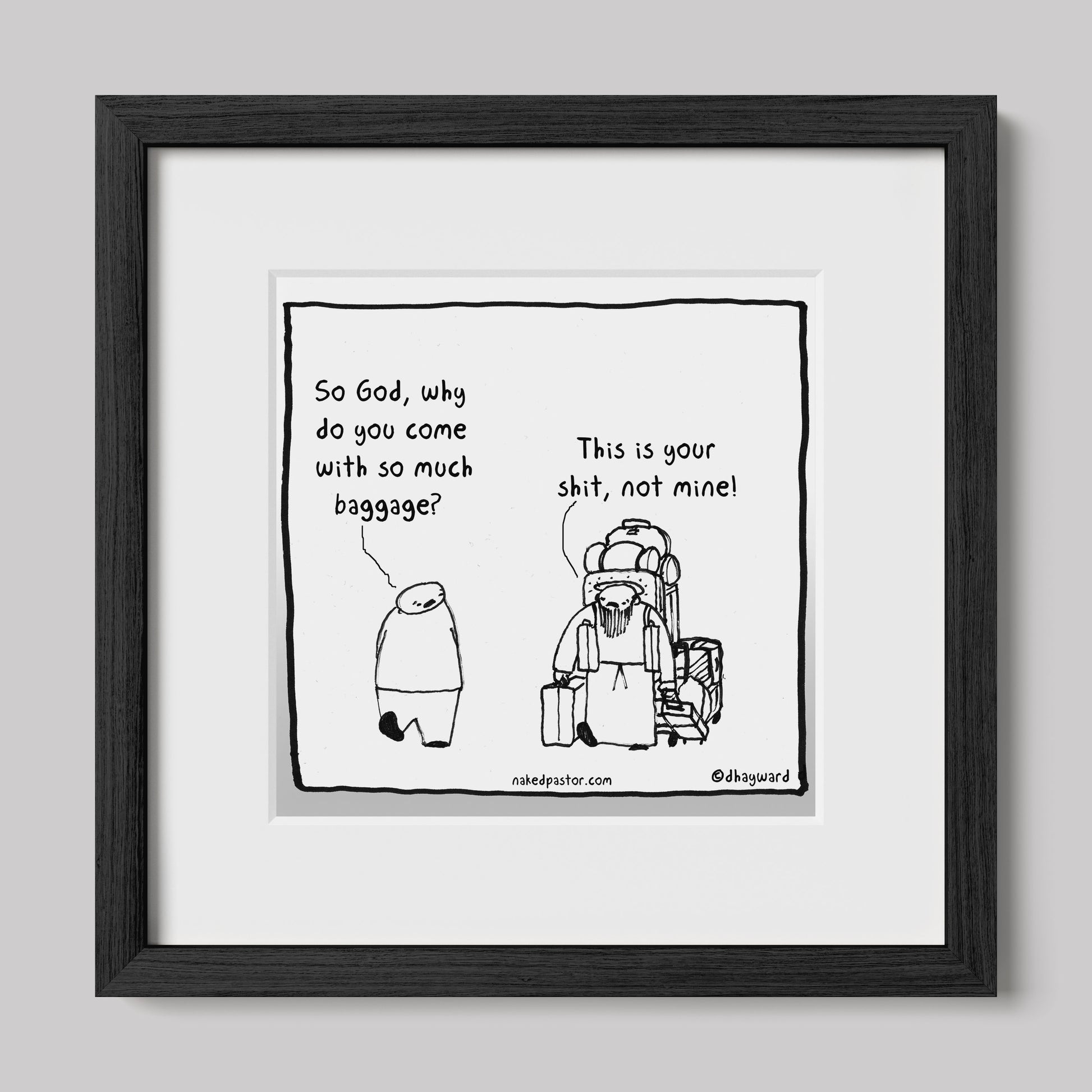 Baggage Cartoon Print-Cartoons-nakedpastor