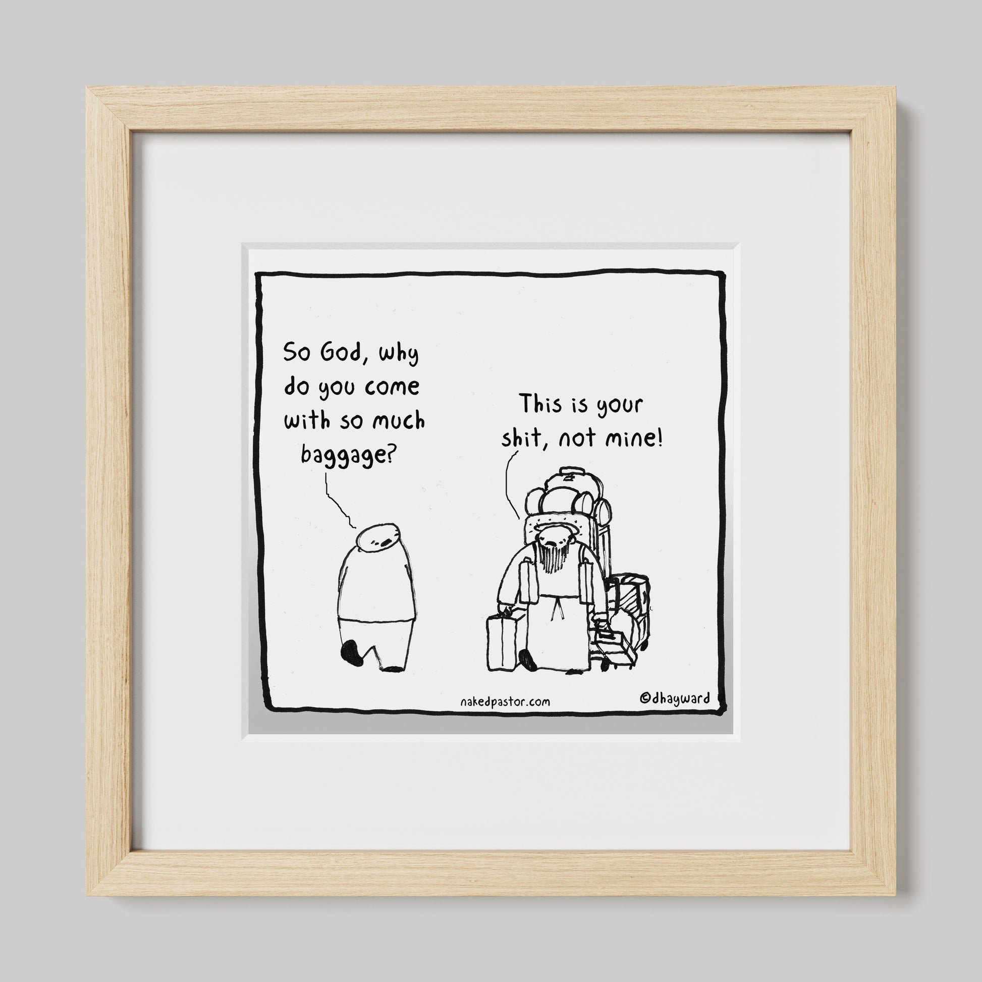 Baggage Cartoon Print-Cartoons-nakedpastor
