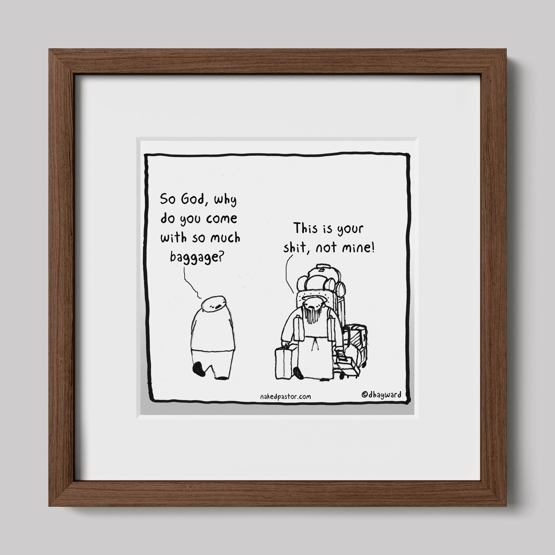 Baggage Cartoon Print-Cartoons-nakedpastor