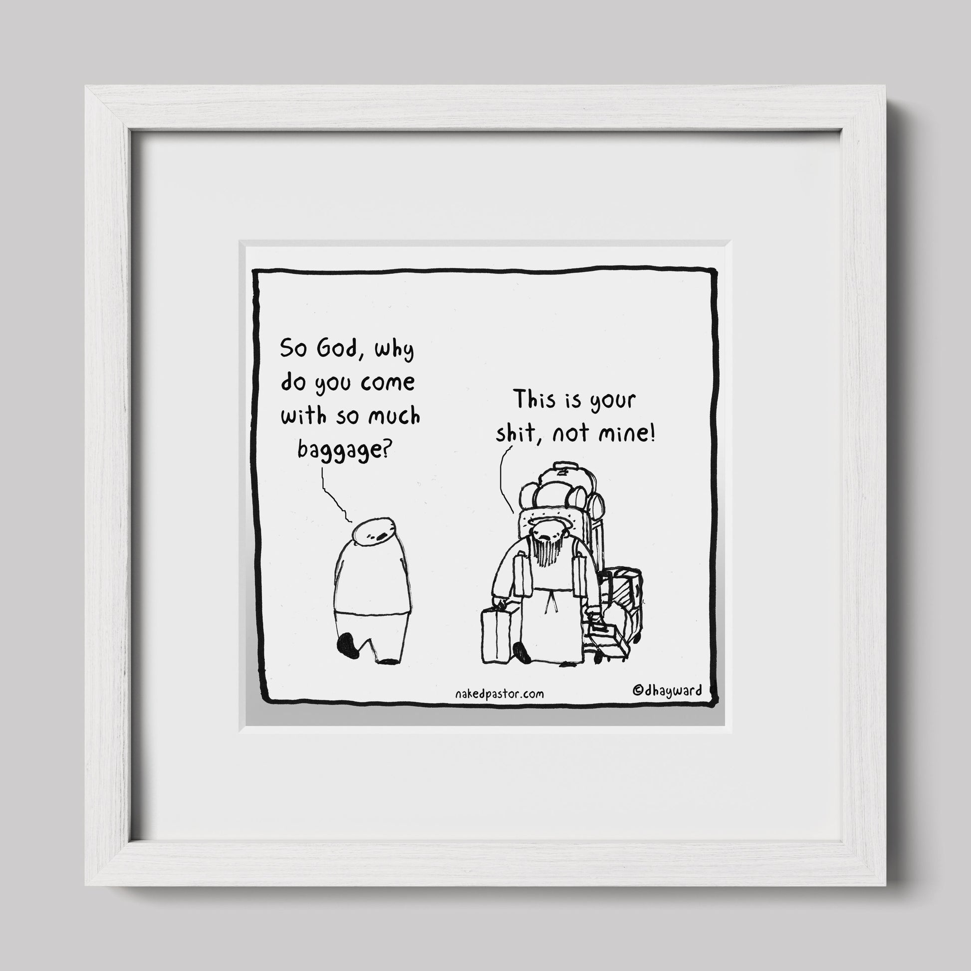 Baggage Cartoon Print-Cartoons-nakedpastor