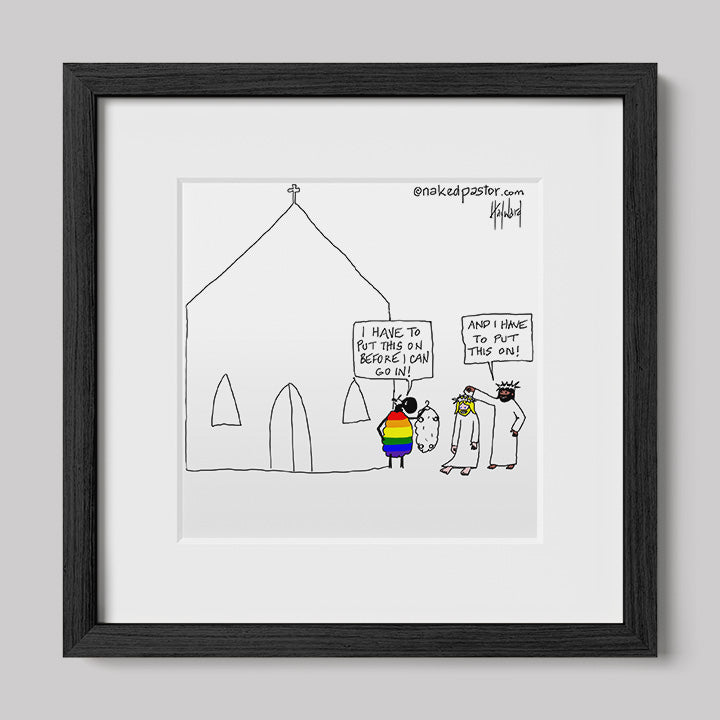 Before I Can Go In Cartoon Print-Cartoons-nakedpastor
