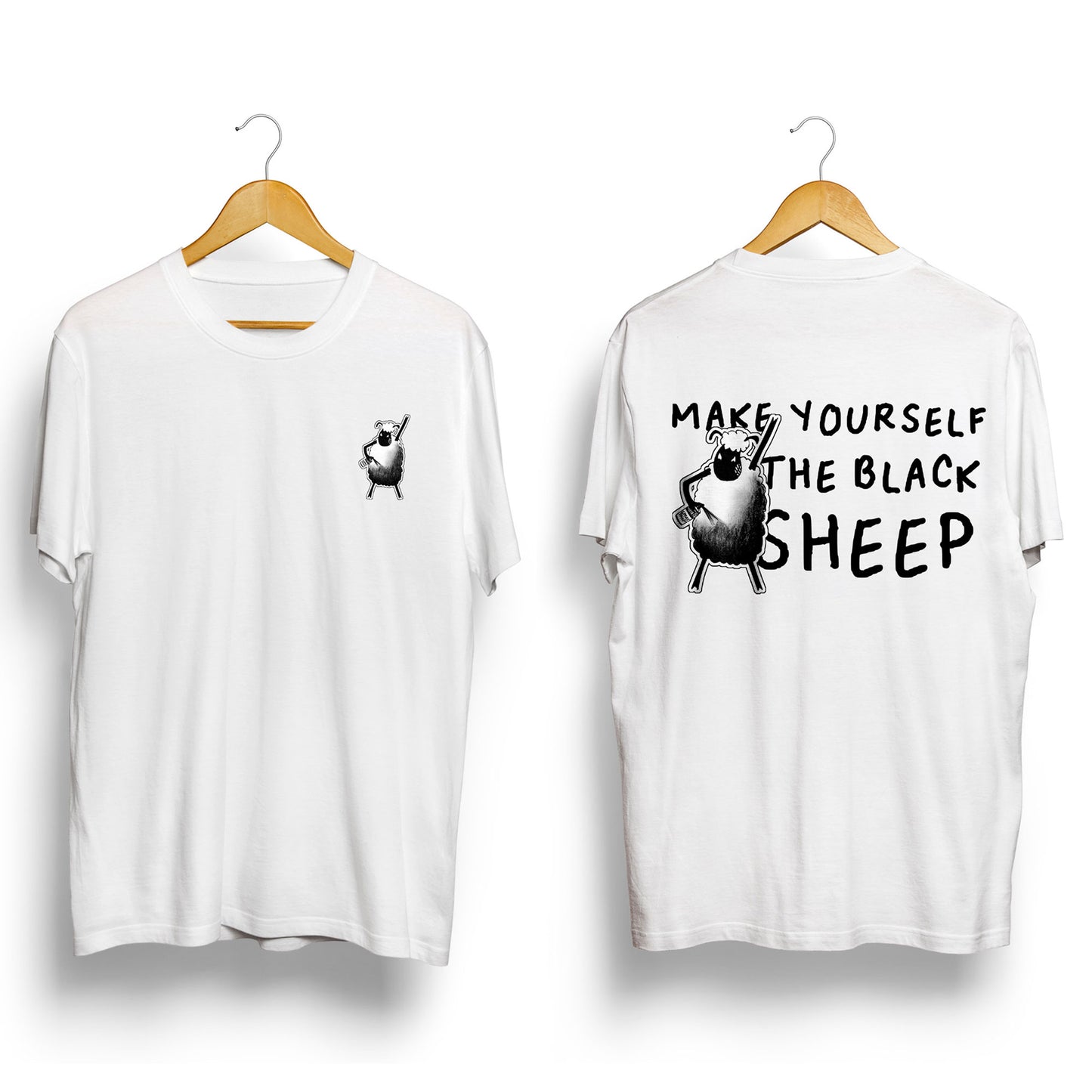 Make Yourself the Black Sheep Front and Back Shirt-Shirts-nakedpastor