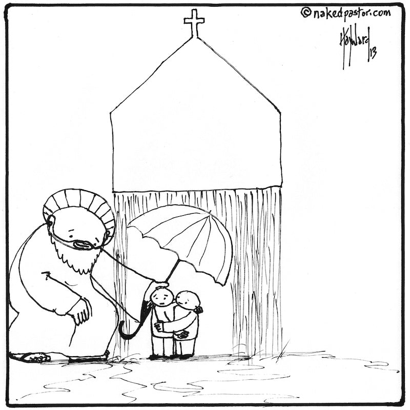Church Protection Digital Cartoon - by nakedpastor