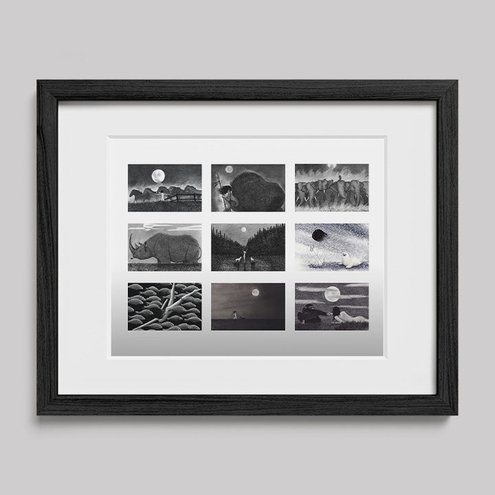 Sophia Wildlife Collage Print-Drawings-nakedpastor