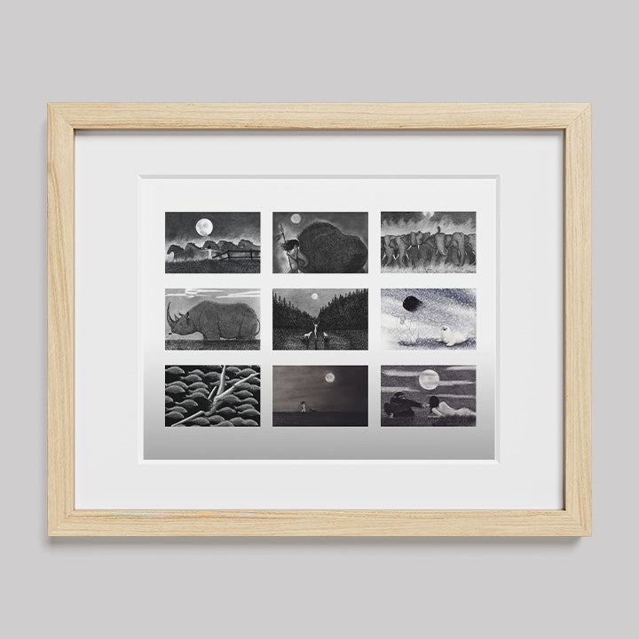 Sophia Wildlife Collage Print-Drawings-nakedpastor