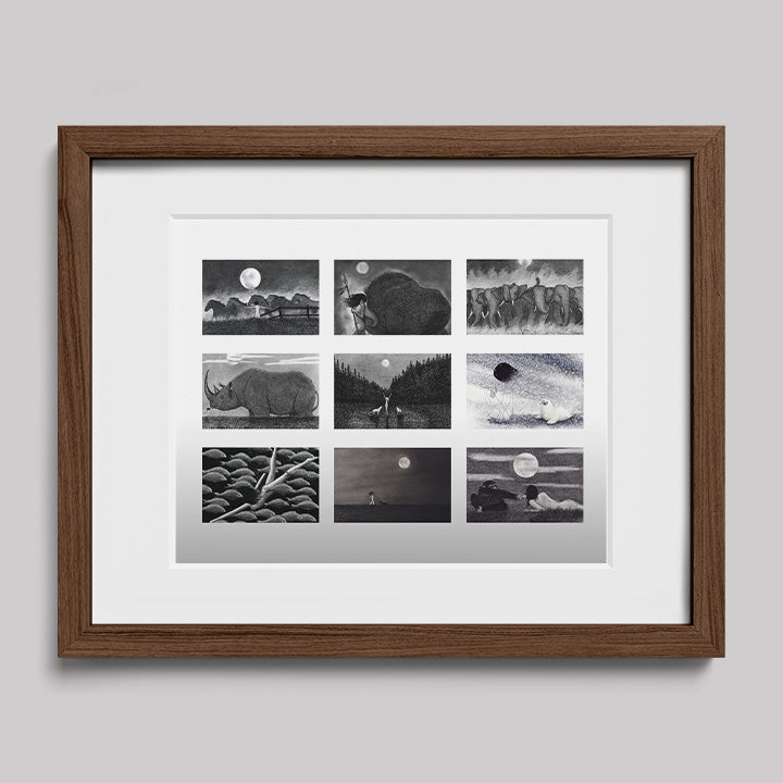 Sophia Wildlife Collage Print-Drawings-nakedpastor