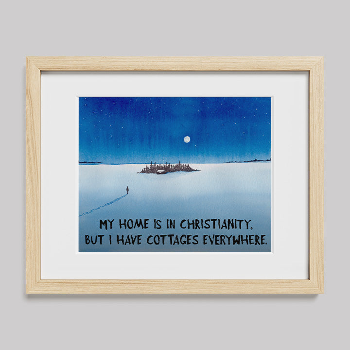 Cottages Everywhere Print-Paintings-nakedpastor