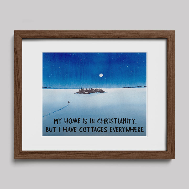 Cottages Everywhere Print-Paintings-nakedpastor