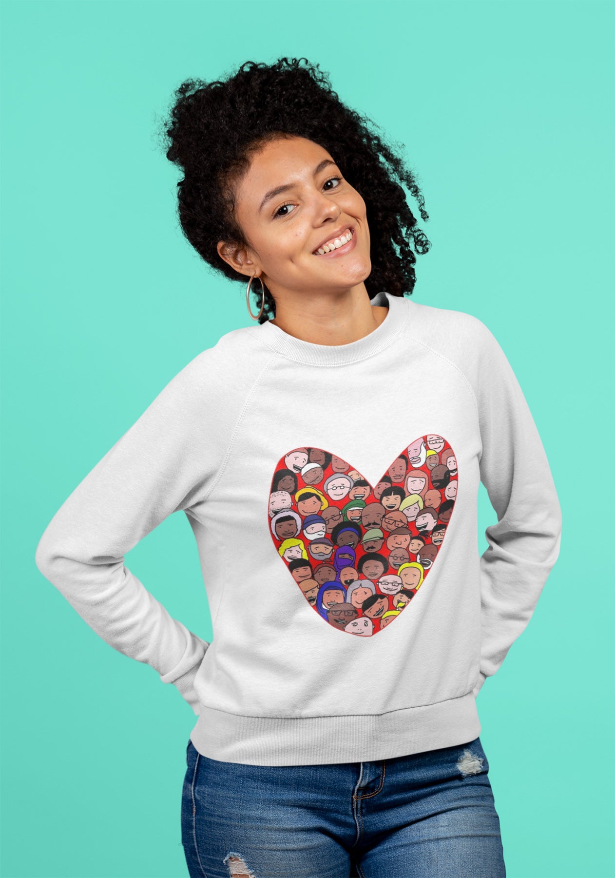 Love Everybody Unisex Sweatshirt - by nakedpastor