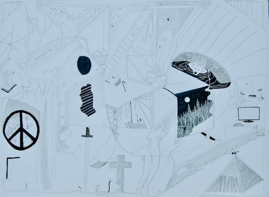 Deconstruction Drawing Original - by nakedpastor