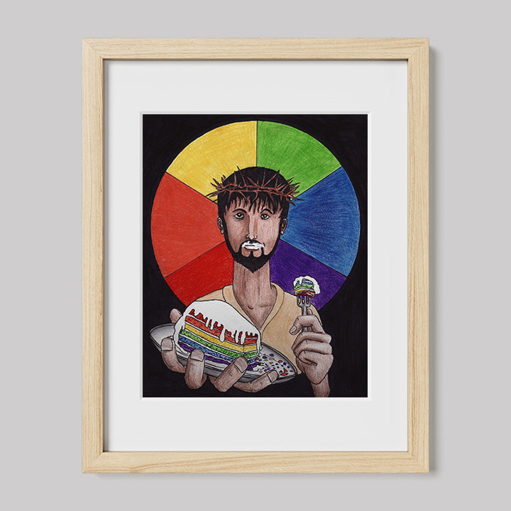 Let Them Eat Cake Jesus Print-Drawings-nakedpastor