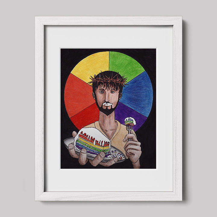 Let Them Eat Cake Jesus Print-Drawings-nakedpastor