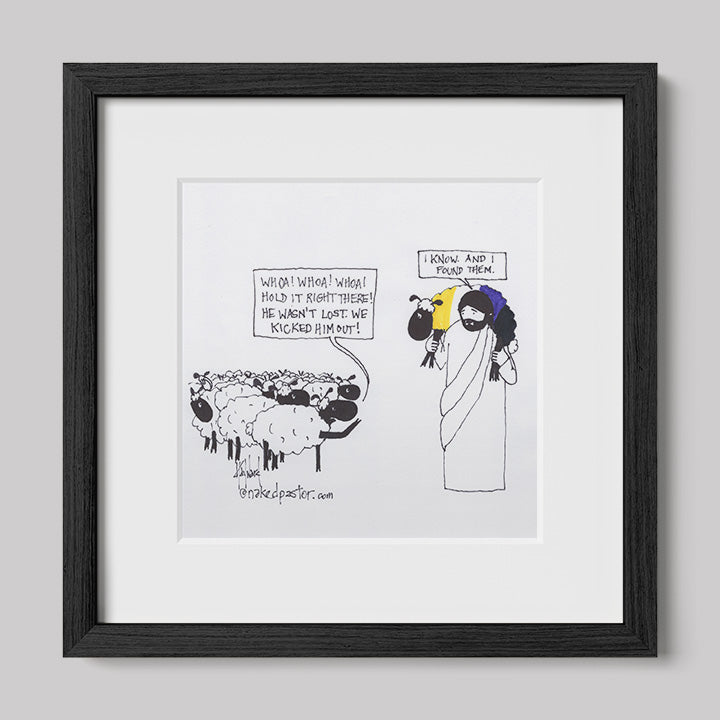 Enby Christian Not-Lost Lamb Print-Cartoons-nakedpastor