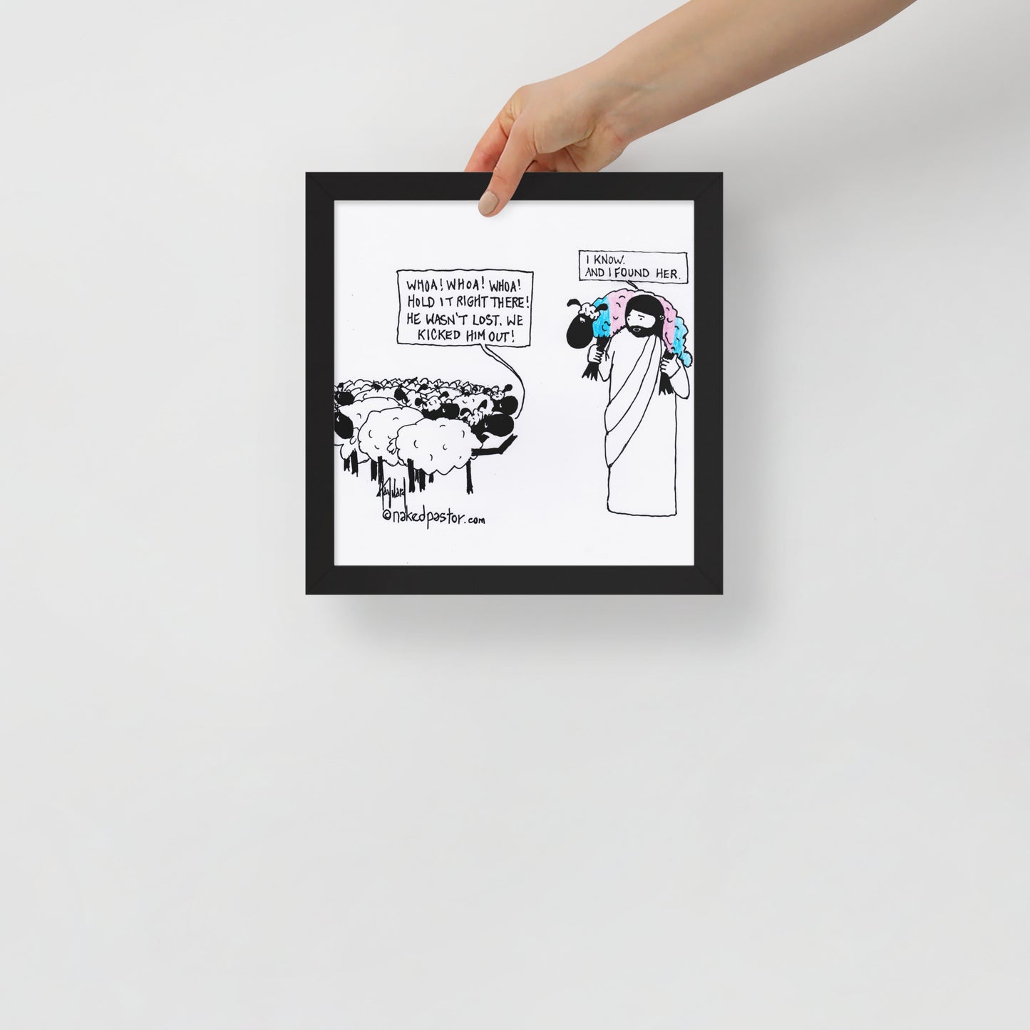 Lost Transgender Lamb - Choose Your Pronouns Print-Cartoons-nakedpastor