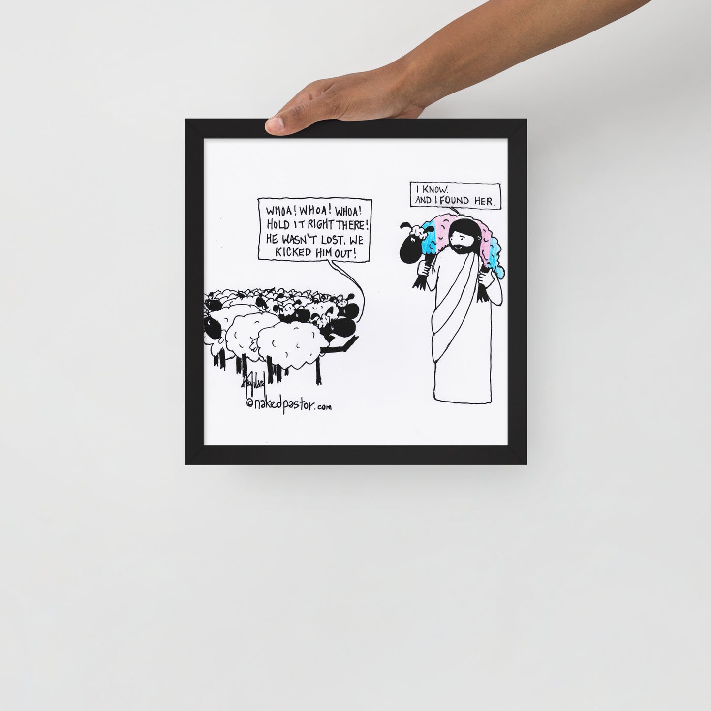 Lost Transgender Lamb - Choose Your Pronouns Print-Cartoons-nakedpastor