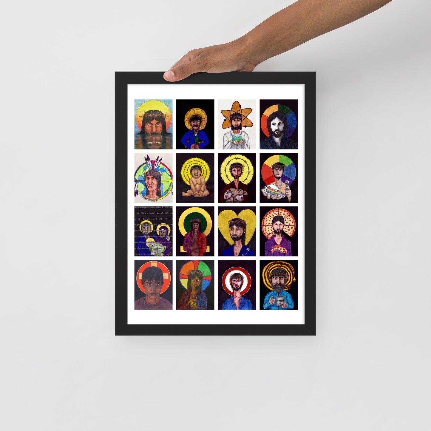 Christ Collage Print