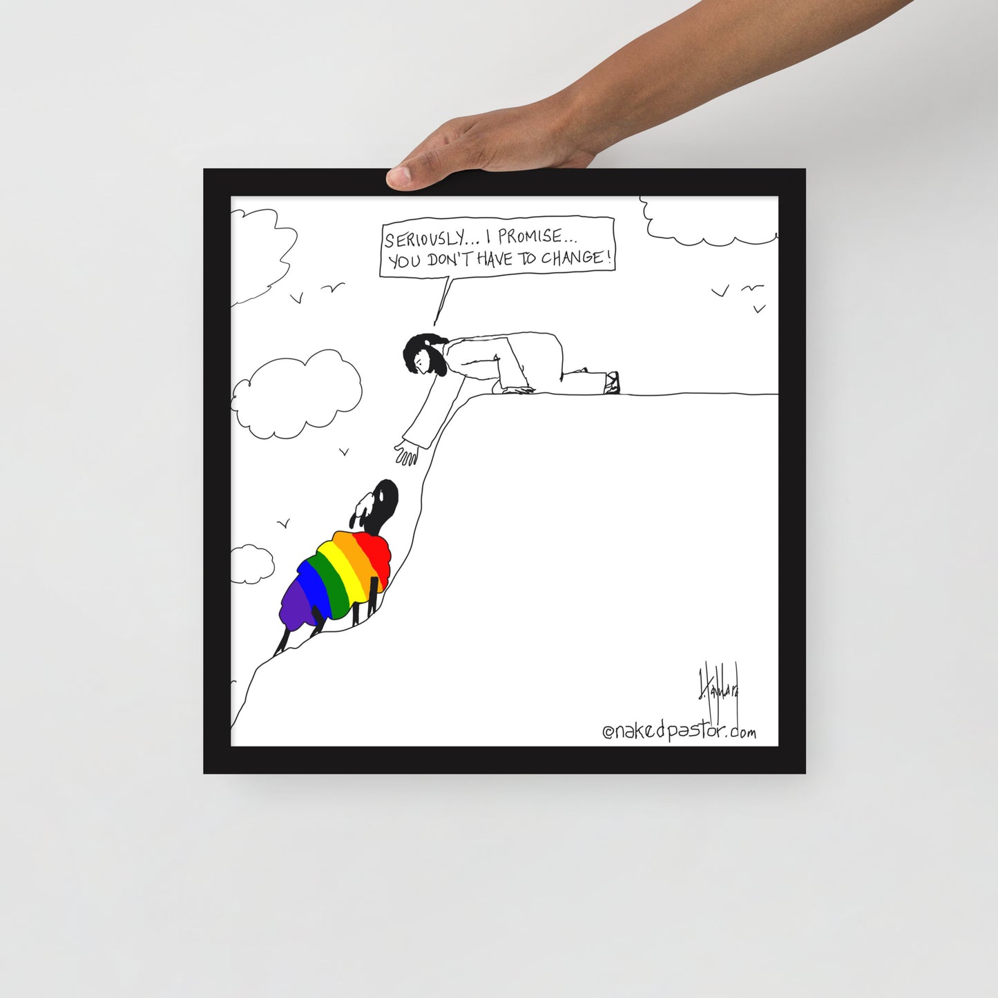 You Don't Have to Change Cartoon Print - by nakedpastor