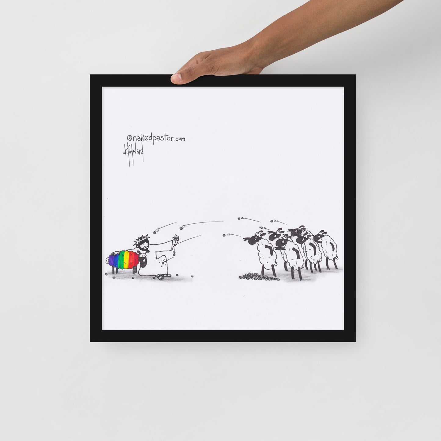 Don't Stone Others Print - by nakedpastor