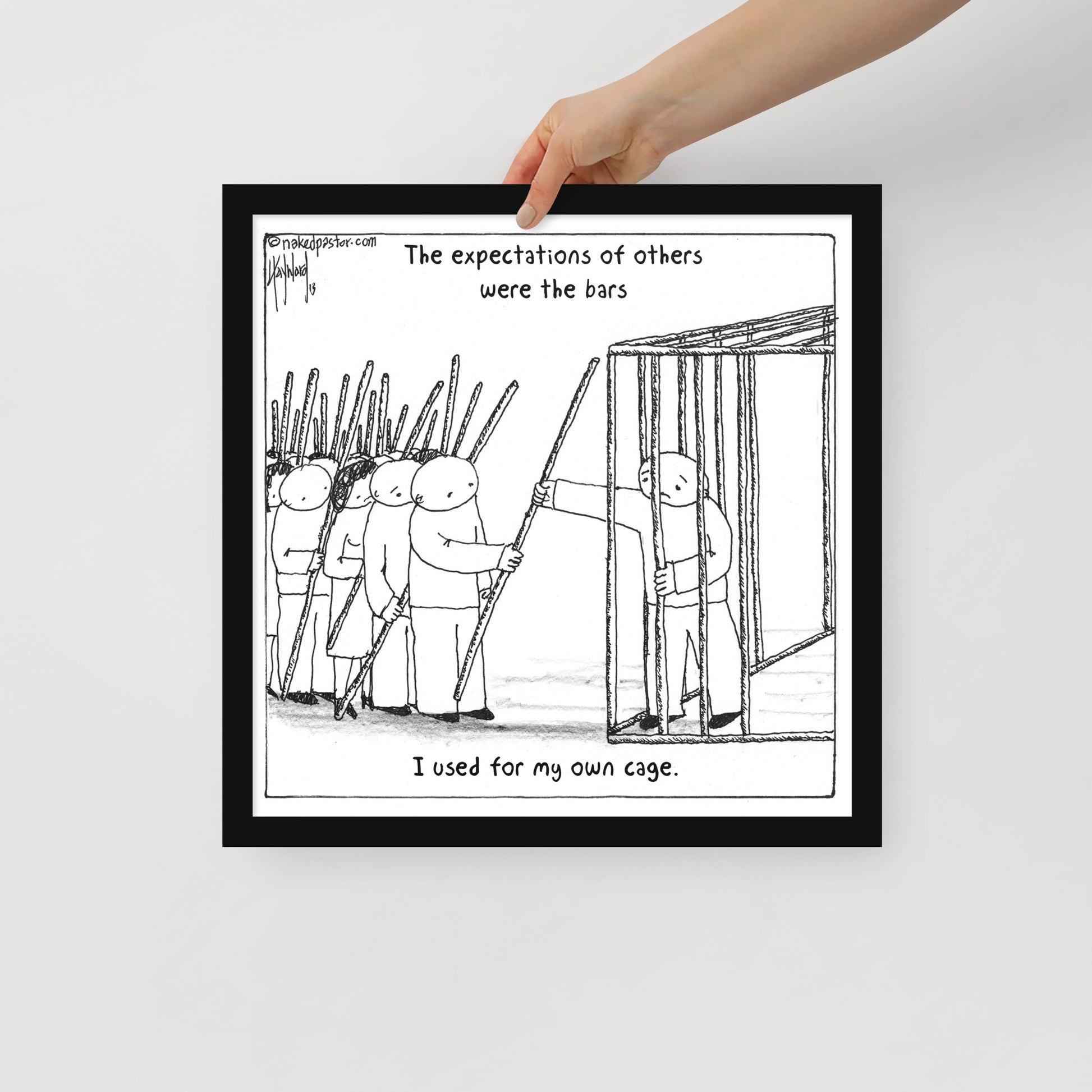 The Bars of Expectations Cage Print-Cartoons-nakedpastor