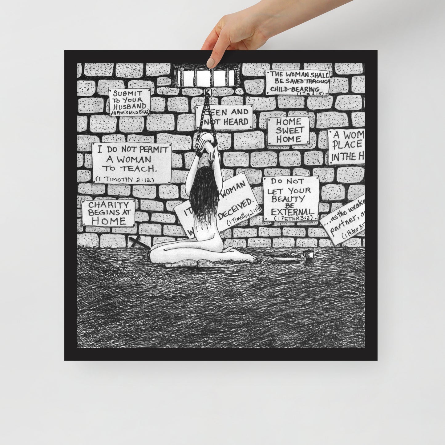 Sophia Trapped Print - by nakedpastor