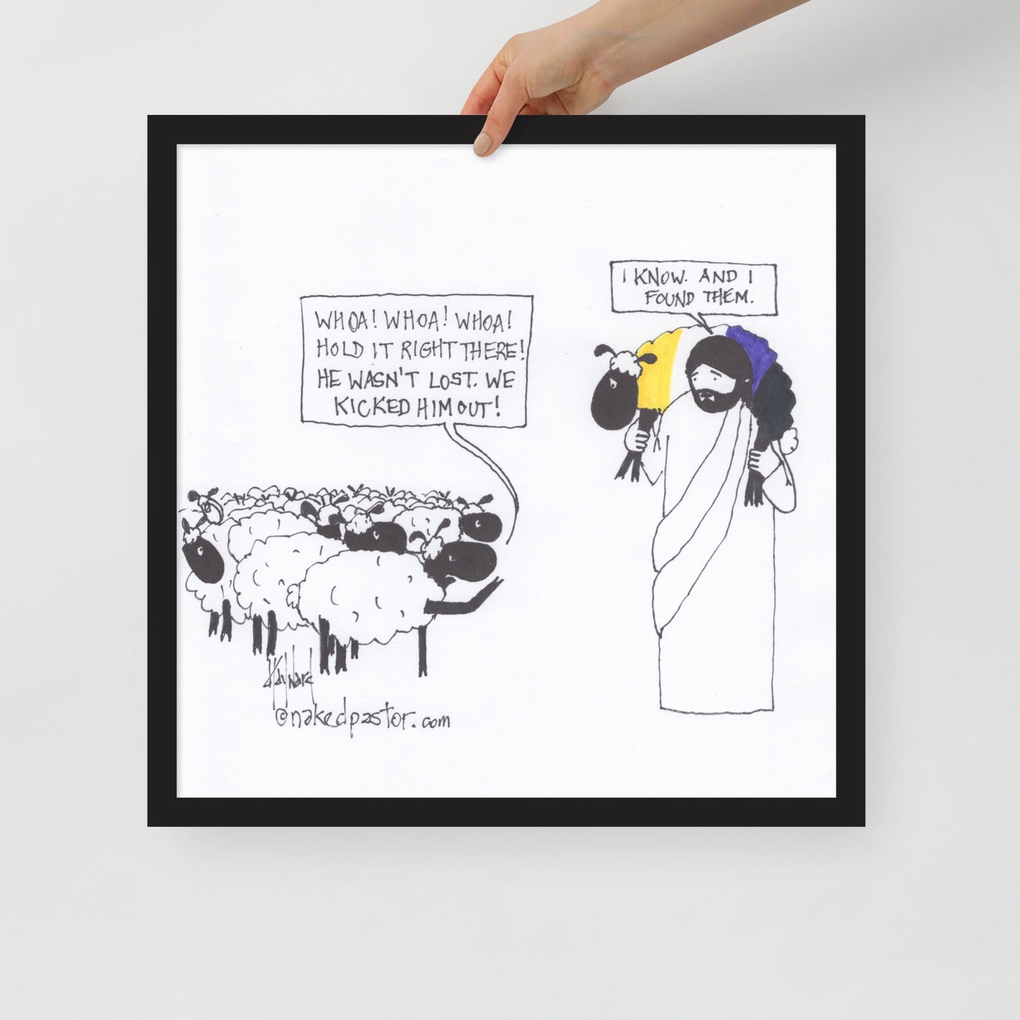 Enby Christian Not-Lost Lamb Print - by nakedpastor