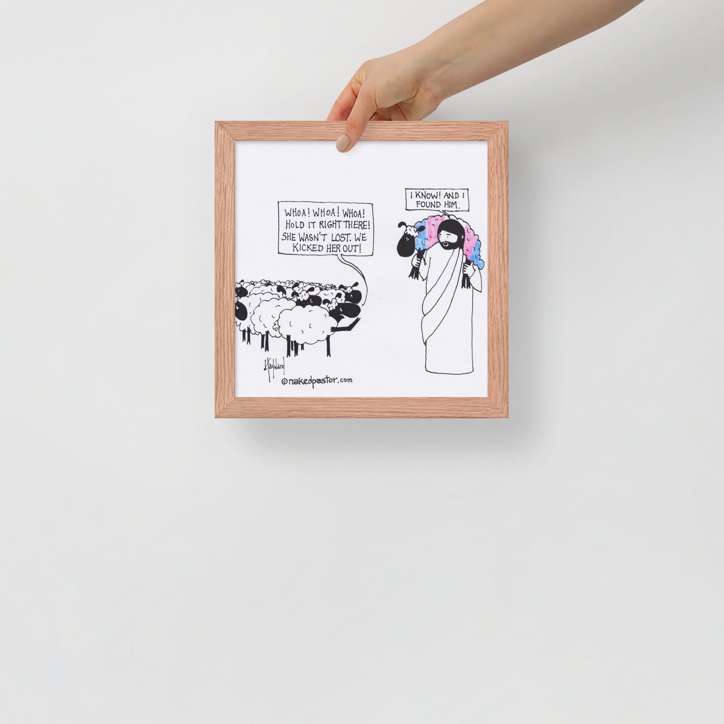 Lost Transgender Lamb - Choose Your Pronouns Print-Cartoons-nakedpastor