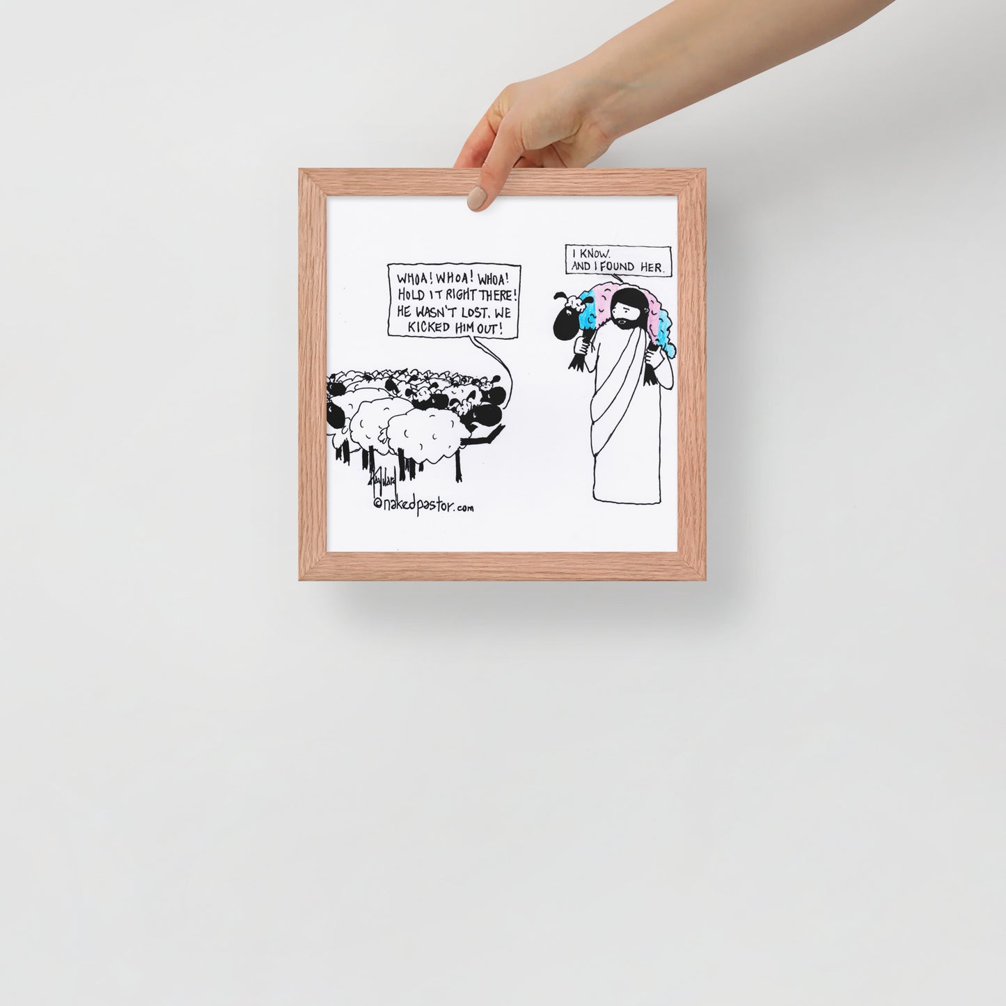 Lost Transgender Lamb - Choose Your Pronouns Print-Cartoons-nakedpastor