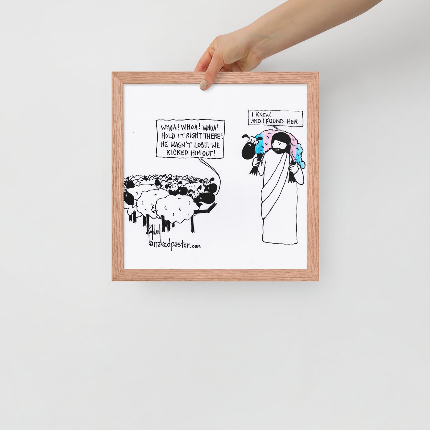 Lost Transgender Lamb - Choose Your Pronouns Print-Cartoons-nakedpastor