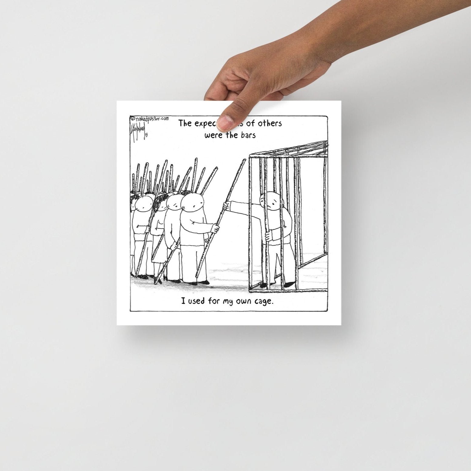 The Bars of Expectations Cage Print-Cartoons-nakedpastor