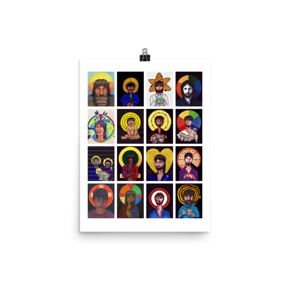 Christ Collage Print