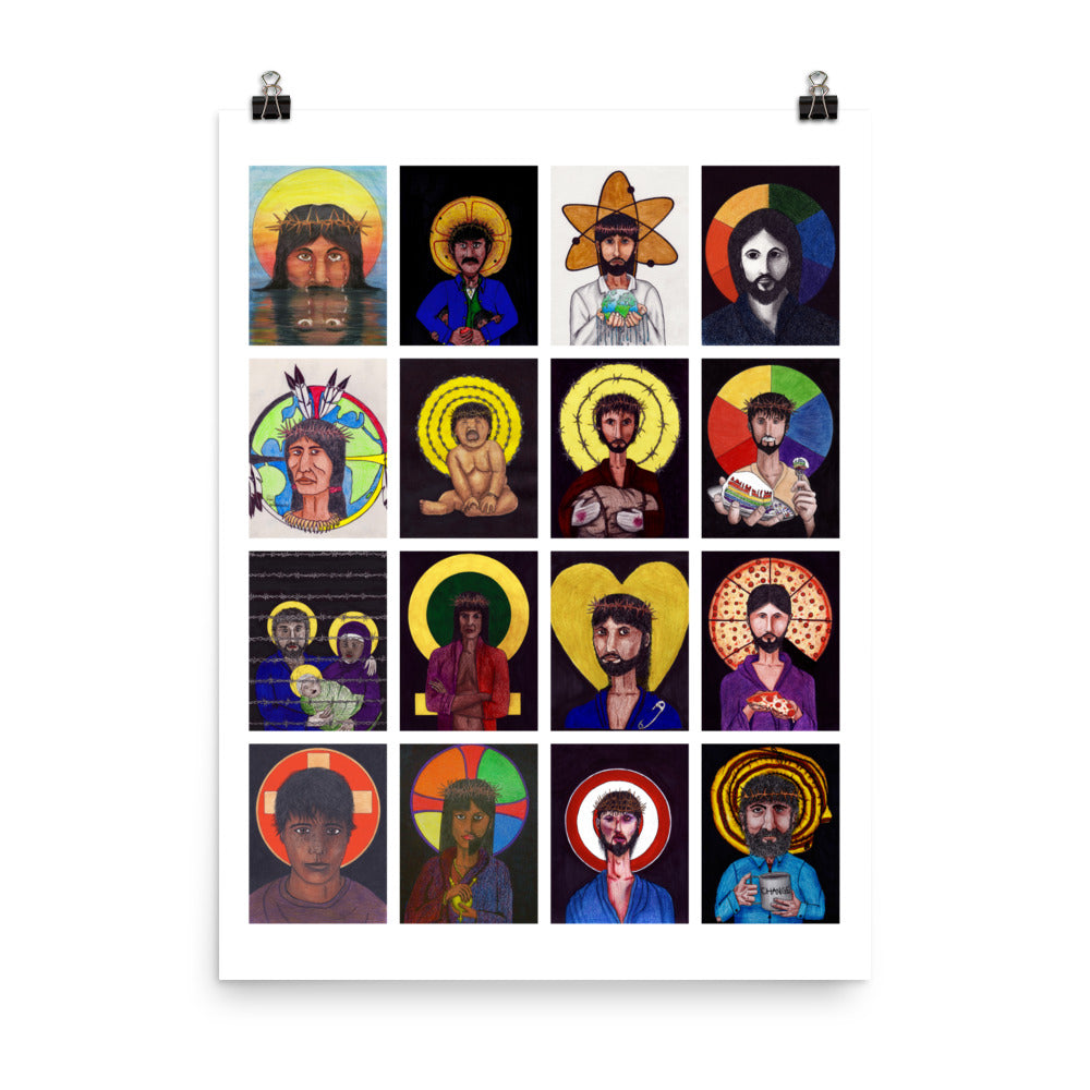 Christ Collage Print