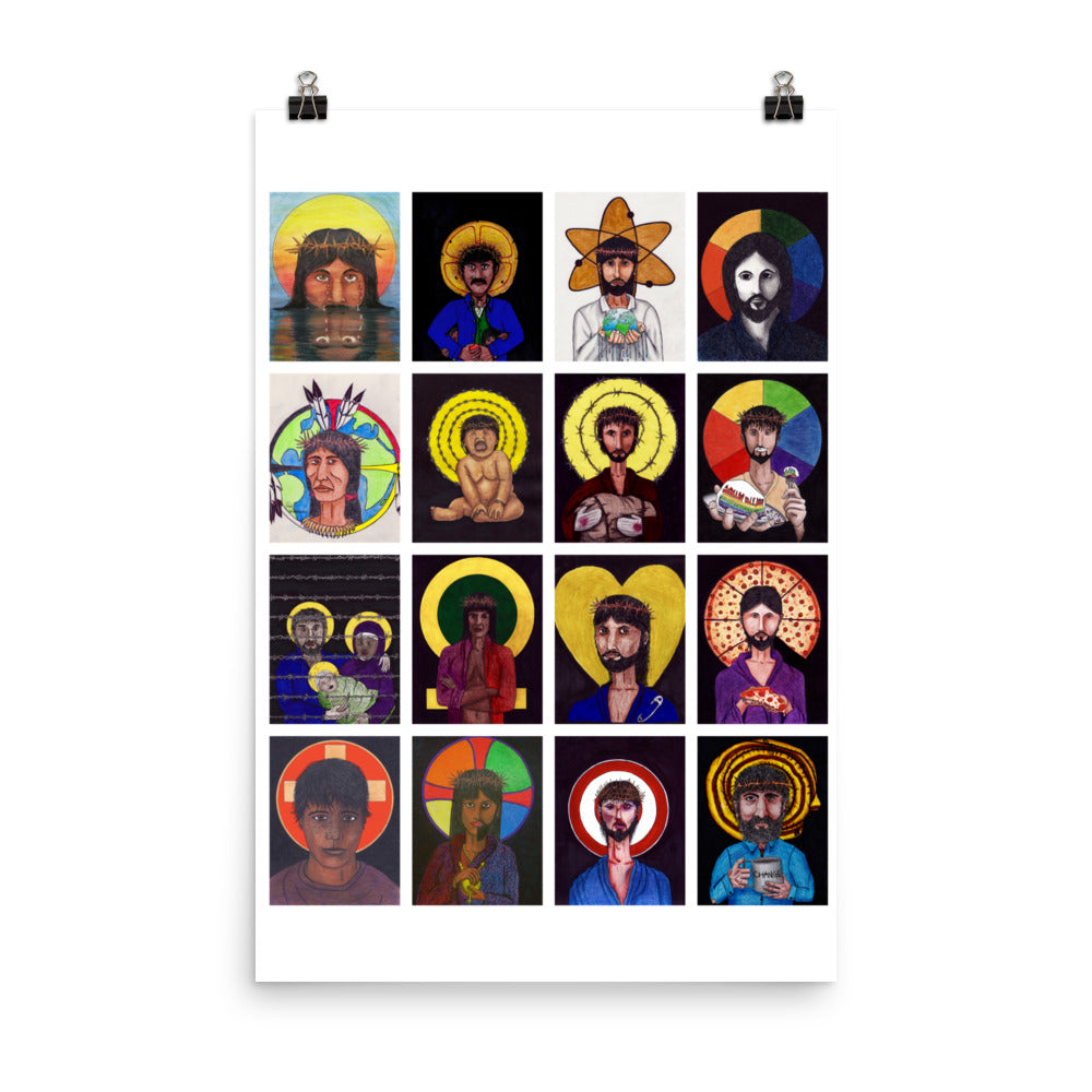 Christ Collage Print