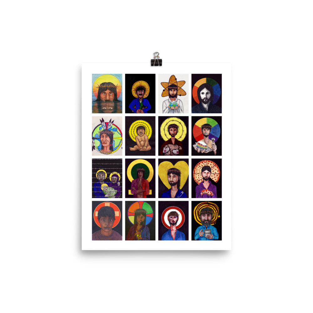 Christ Collage Print