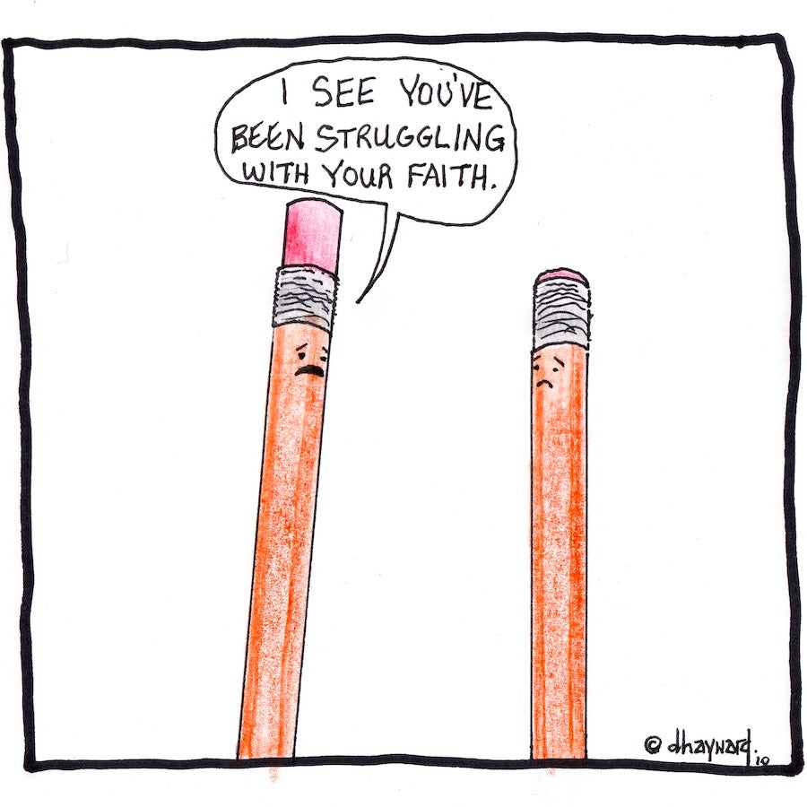 Struggling with Your Faith Digital Cartoon - by nakedpastor
