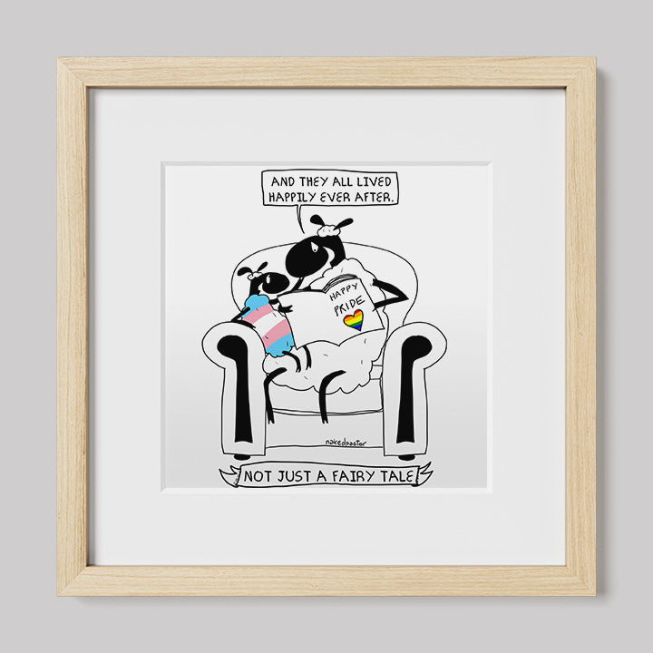 Not Just a Fairy Tale Pride Art Print Trans Version-nakedpastor