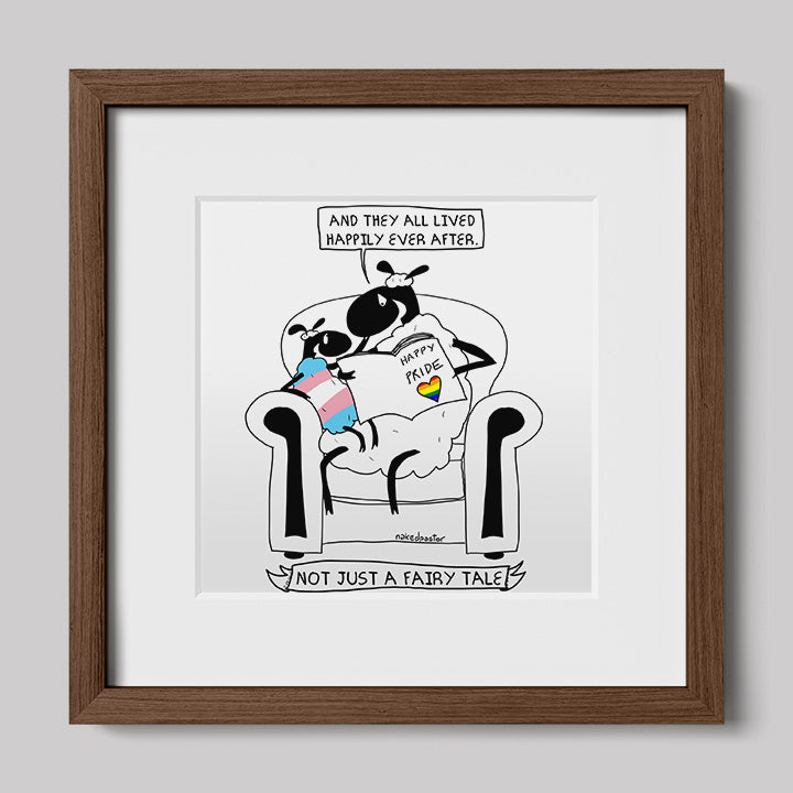 Not Just a Fairy Tale Pride Art Print Trans Version-nakedpastor