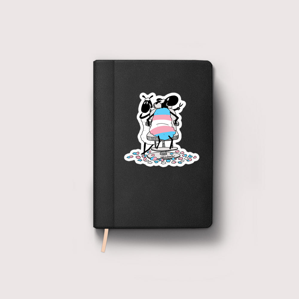 Trans Haircut Sticker-Stickers-nakedpastor