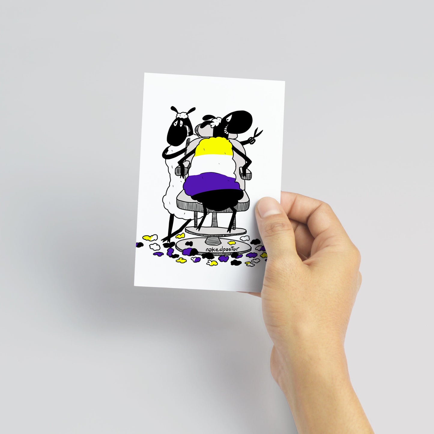 Non Binary Haircut Mini Print-nakedpastor