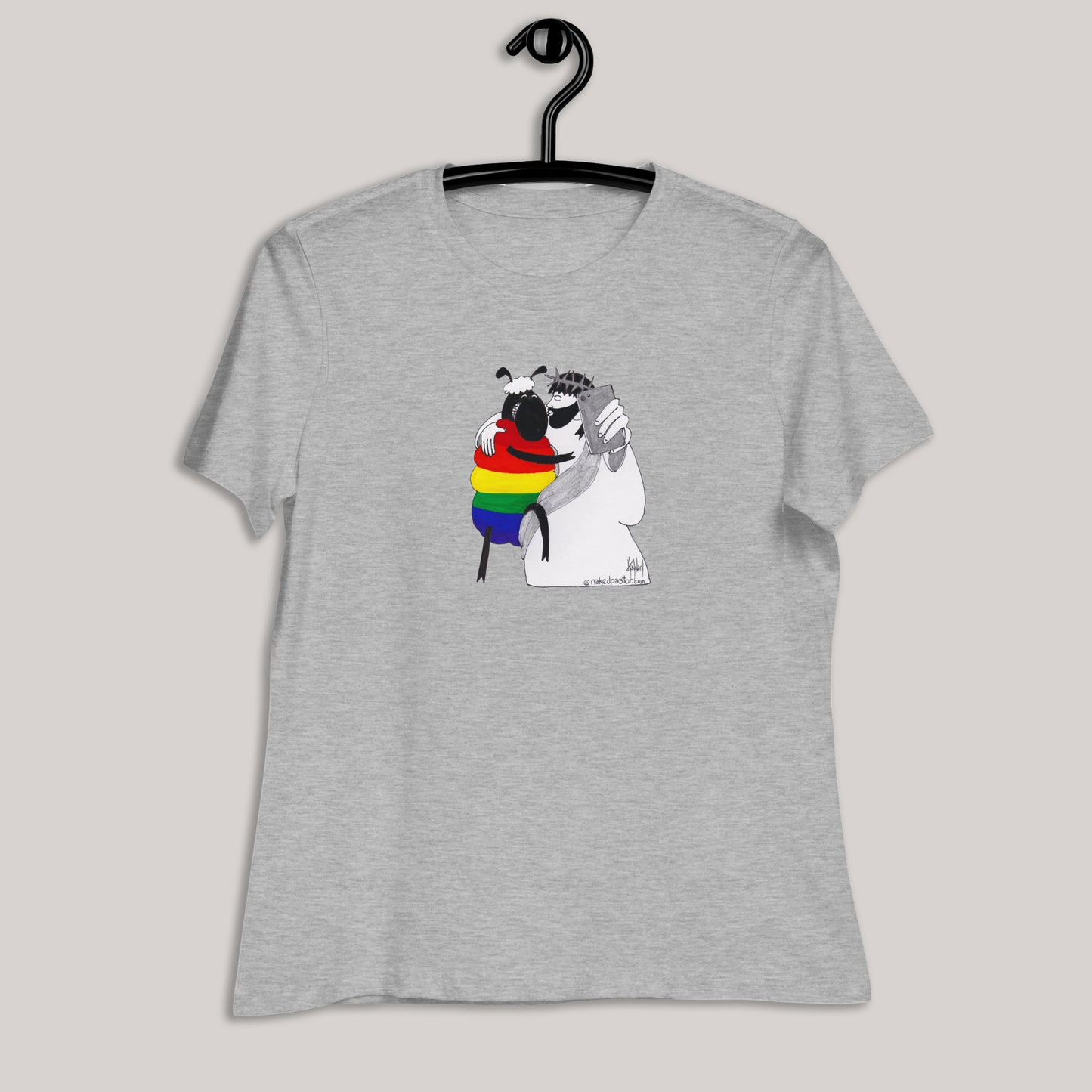 Jesus & LGBTQ Sheep Take a Selfie Women's T-Shirt