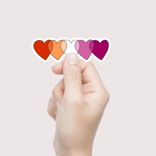 Hearts Lesbian Sticker-Stickers-nakedpastor