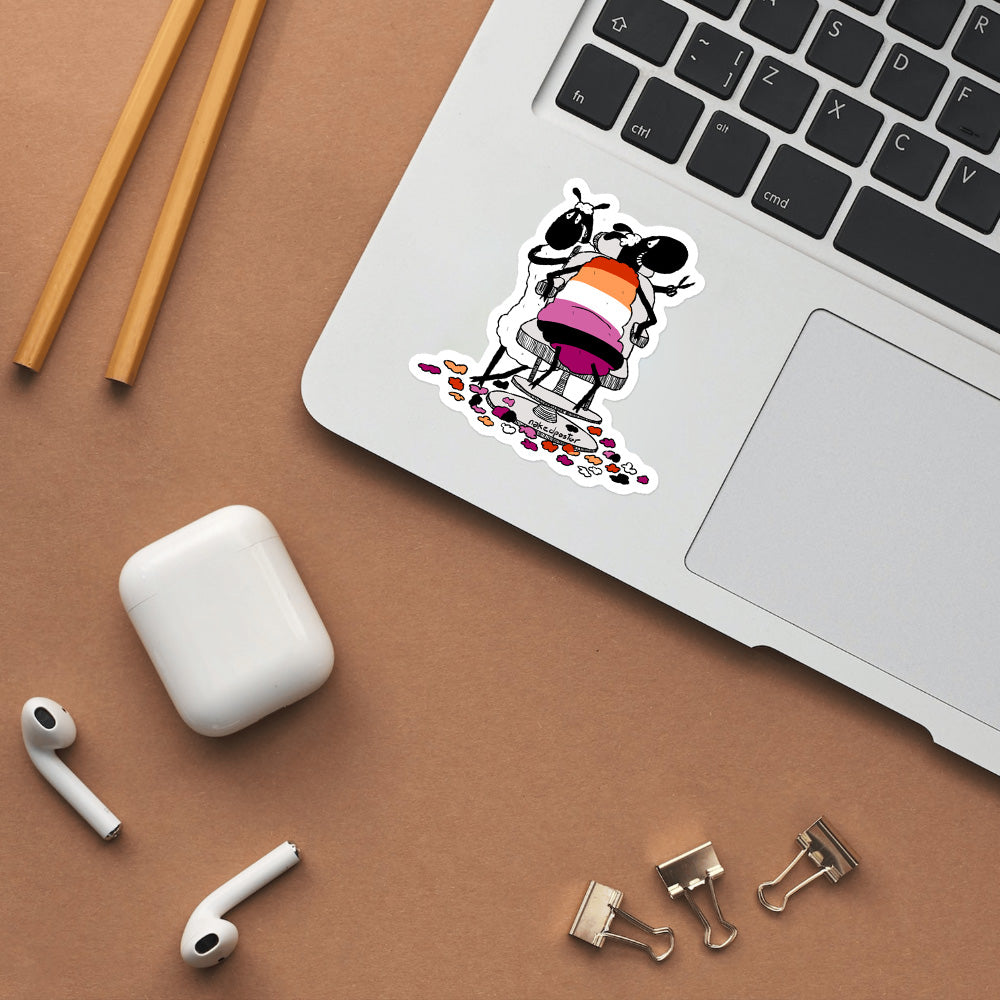 Lesbian Haircut Sticker-Stickers-nakedpastor