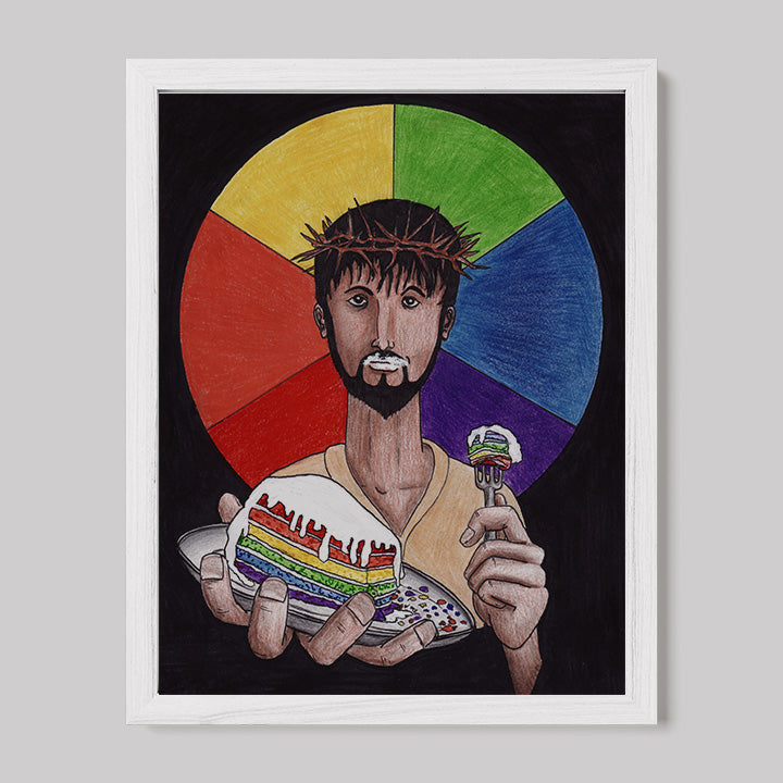 Let Them Eat Cake Jesus Print