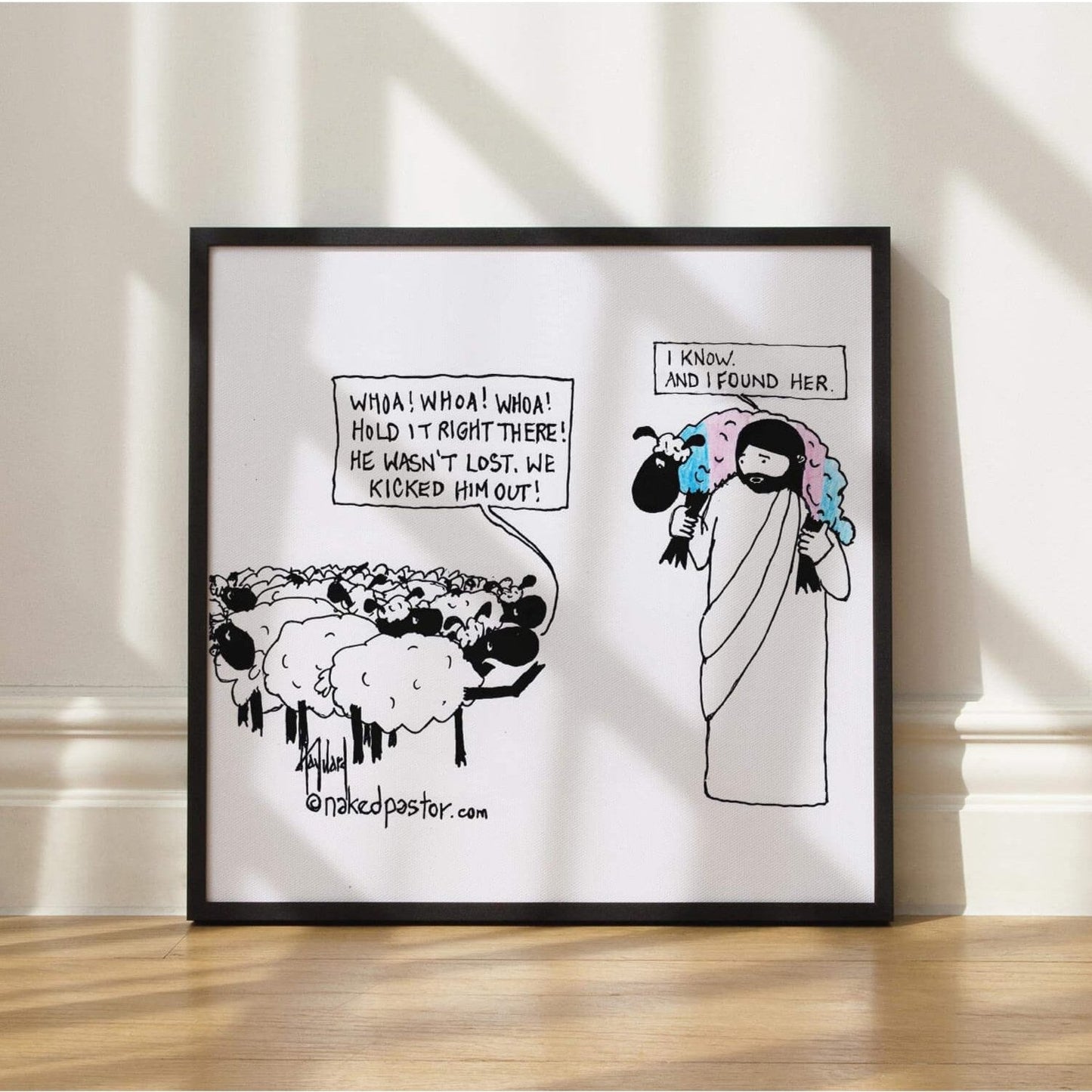 Lost Transgender Lamb - Choose Your Pronouns Print-Queer Christian Art Prints-nakedpastor