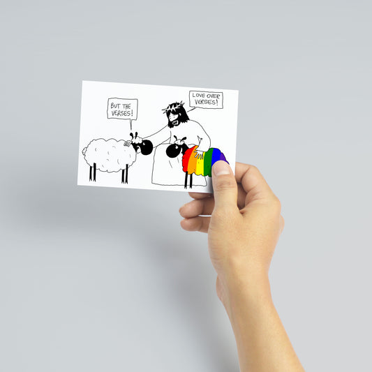 Love Over Verses Cartoon Mini Print-nakedpastor
