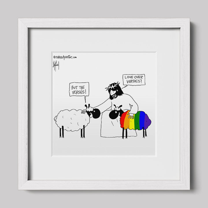 Love Over Verses Print-Cartoons-nakedpastor