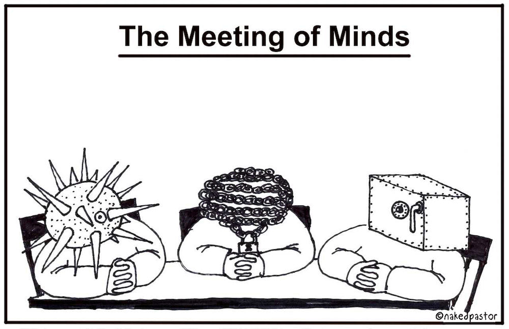 The Meeting of Minds Digital Cartoon - by nakedpastor