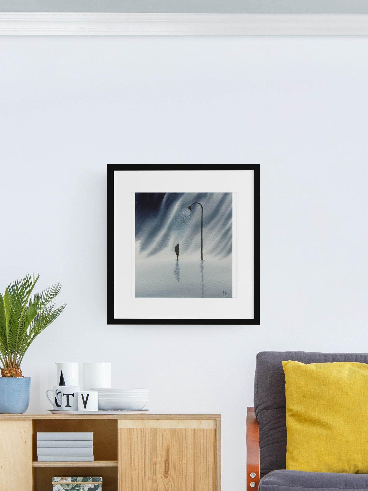 Lonely Rain Watercolor Print