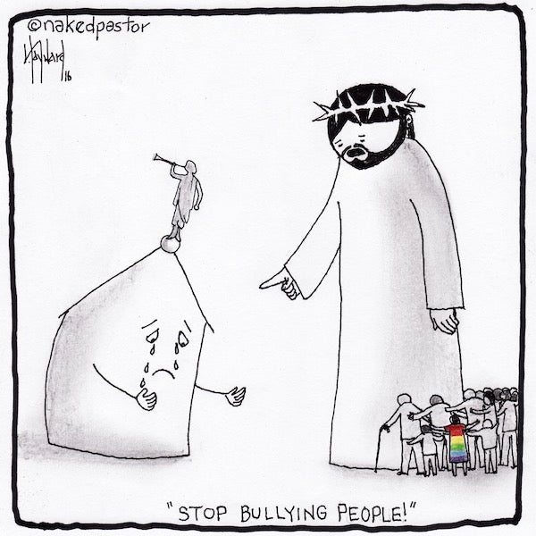 Mormon Bully Digital Cartoon - by nakedpastor