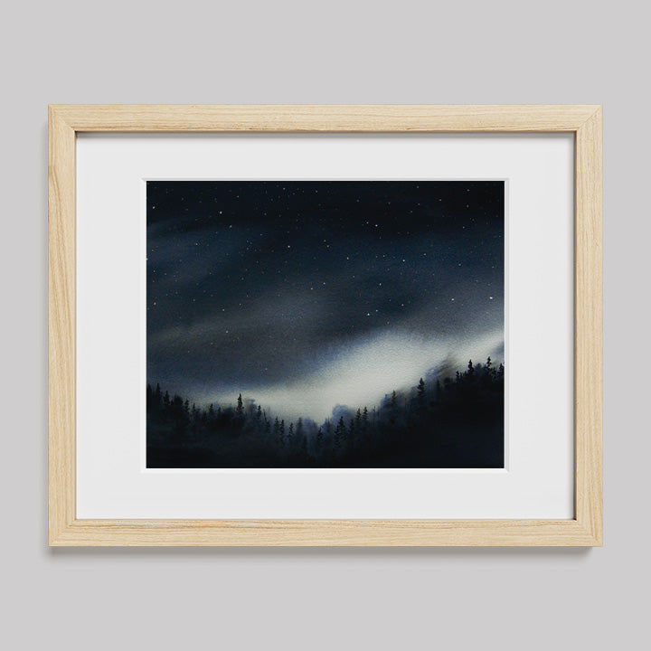 The Night is My Friend Watercolor Print-Paintings-nakedpastor