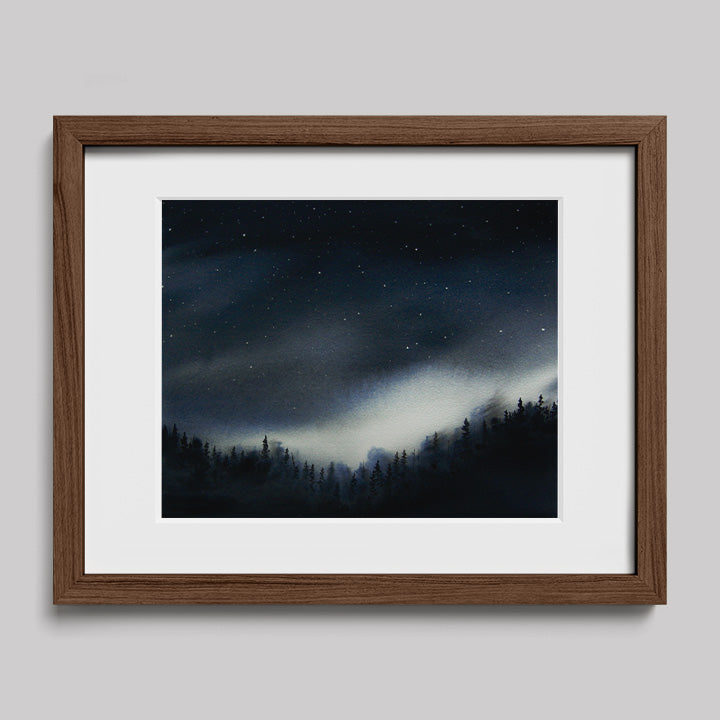 The Night is My Friend Watercolor Print-Paintings-nakedpastor